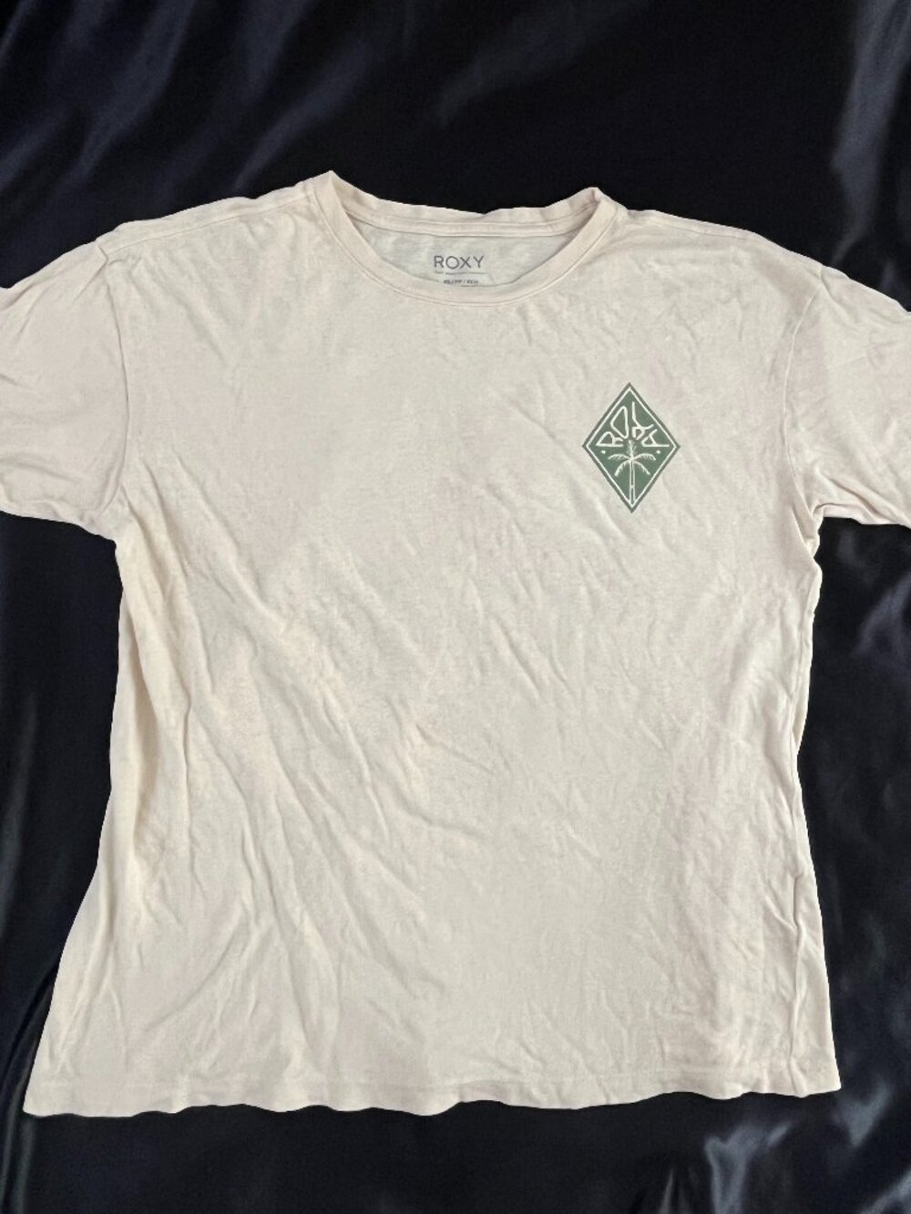 Roxy Wave Riders design shirt diamond palm tree vintage look XS crew neck